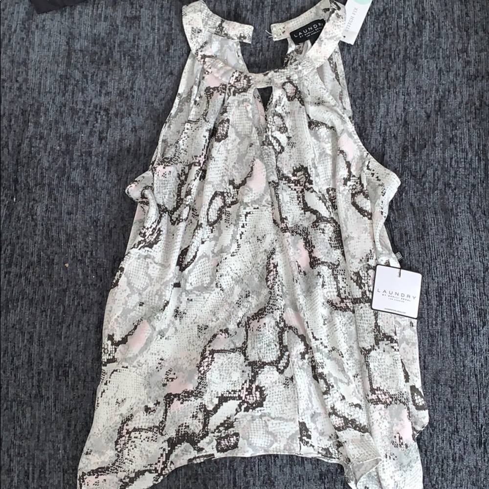 Laundry snakeskin halter